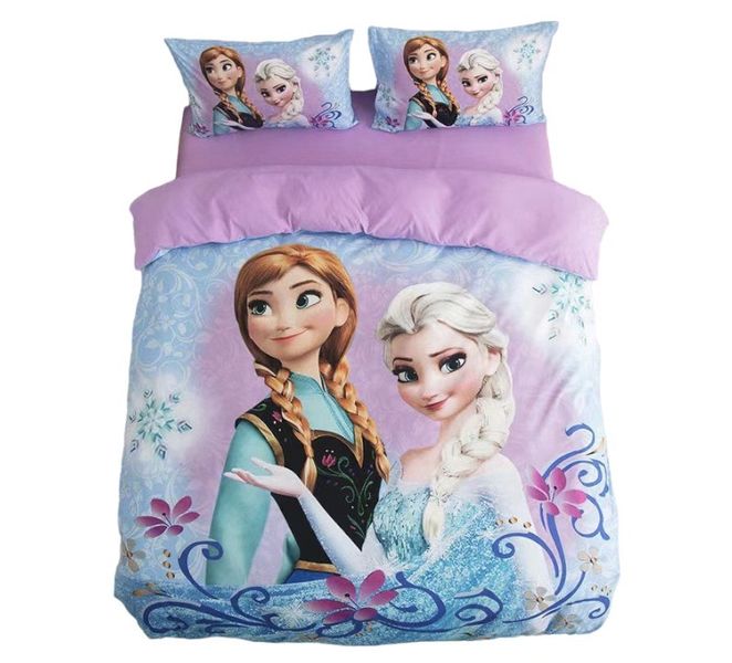 Frozen 3D Custom Print - Three Quarter - Duvet Cover Set - Pink