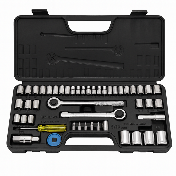 52-Pc Auto Repair Car Tool Set - Socket Wrench &amp; Ratchet Kit