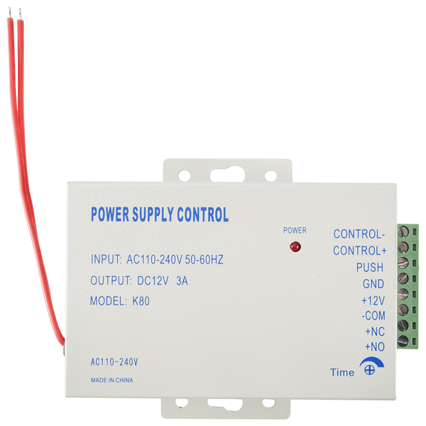 K80 Door Access System Electric Power Supply Control DC 12V 3A