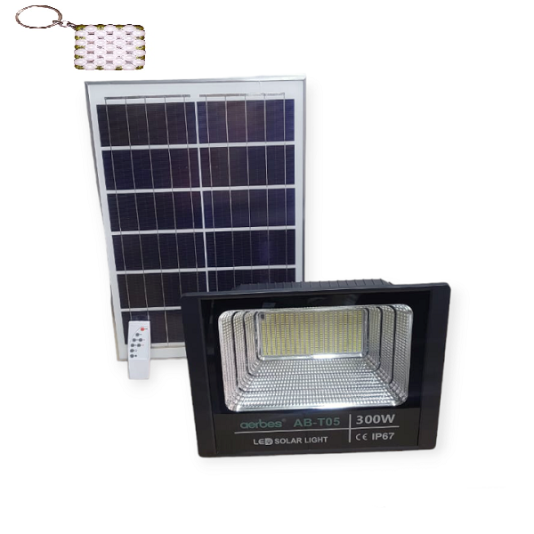 LED 300W Solar Powered Floodlight With Remote Control 800LM+Key holder
