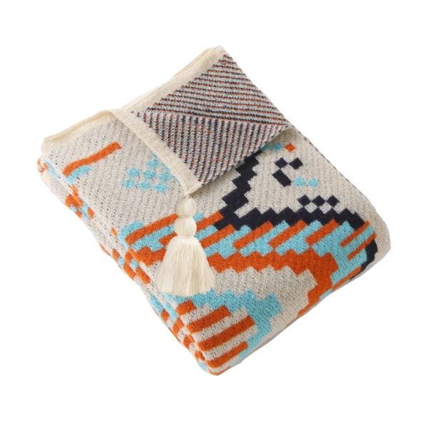 Decor Bohemian Style Knitted Blanket Throw - Diamond
