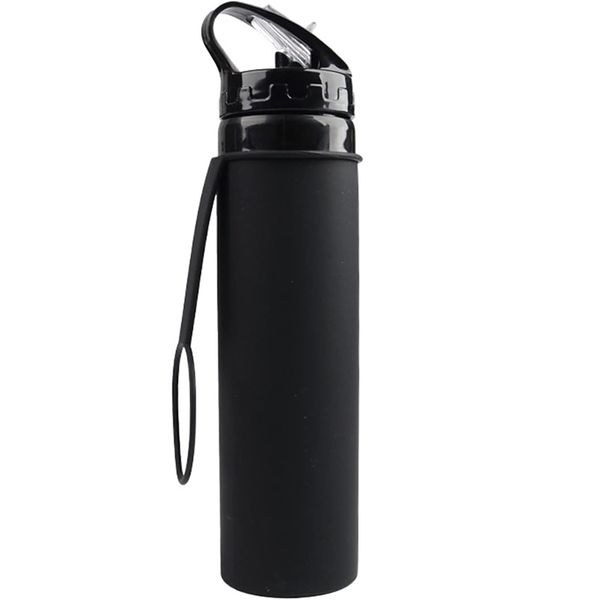 600ml Silicone Travel Collapsible Water Bottle, Reusable Water Bottle