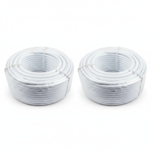 Flexible 3 Core White Electrical Cable 10m 2.5mm - 2 Pack