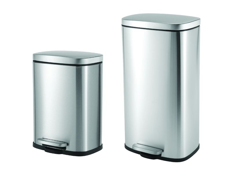 Casa Modena 5L + 30L Rectangular Pedal bin combo set - SILVER