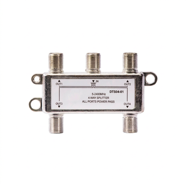 IJAM DTV 1x4 TV Signal Splitter 4 Way Satellite RF Splitter