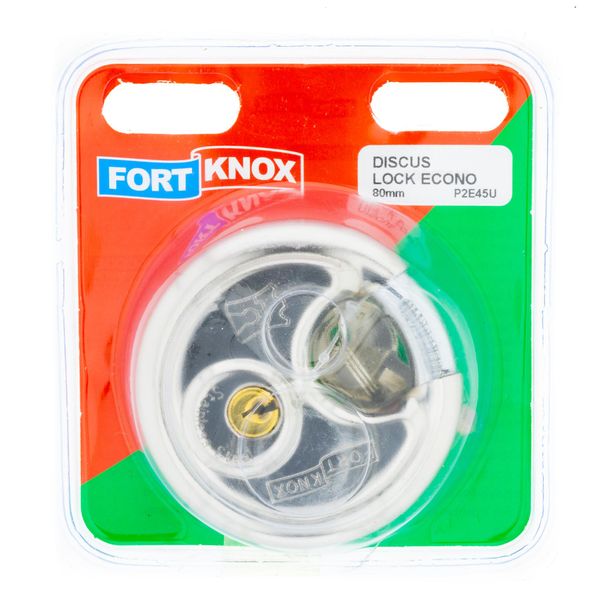 FORT KNOX Discus Padlock Econo Stainless Steel 80mm Q:1 P2E45