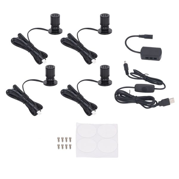 4Piece 5V USB Mini LED Spotlight Natural