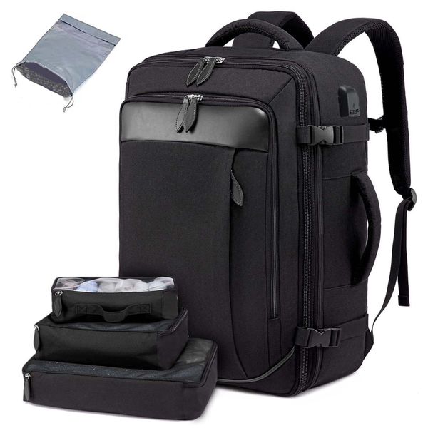 Large Travel Backpack with 4 Accessory Bags Multi-functional Backpack