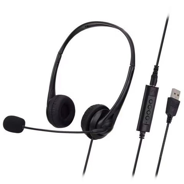 Learning Wired Usb Headphone With Microphone For Call Center - SY-490MV GP