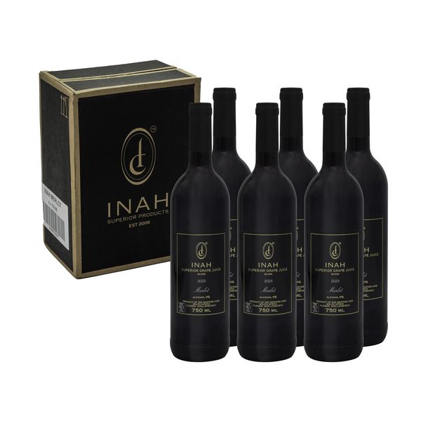 Inah Superior Merlot Grape Juice - 6 x 750 ml
