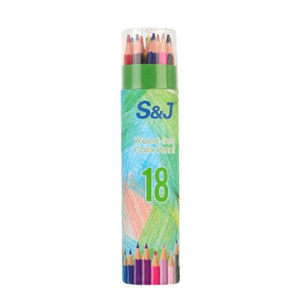 18 Color Oil Colored Pencil Set Barrel Colored Pencil