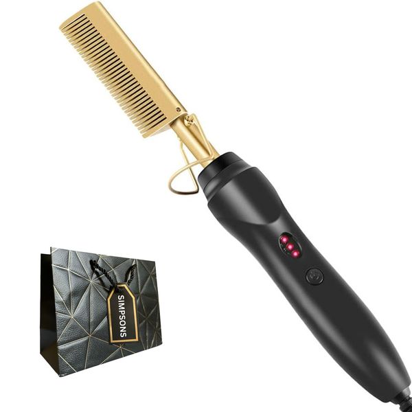 2 in 1 Heating Hair Press Comb Straightener &amp; Luxury Simpsons Bag