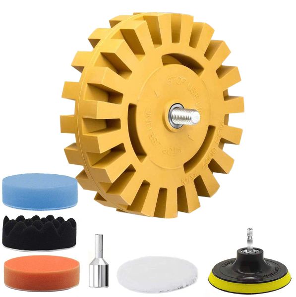 6 Piece Rubber Eraser Polishing Kit