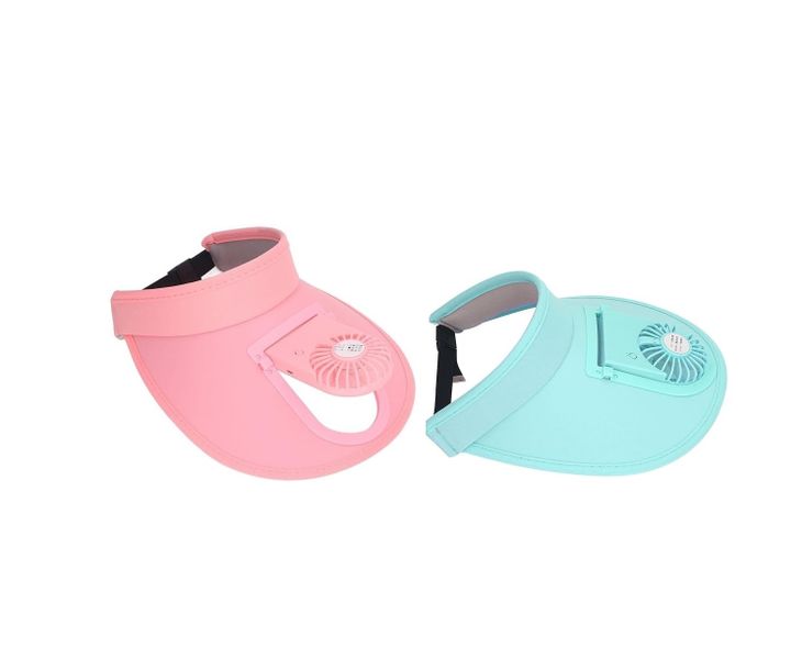Empty Top Sun Hat Men &amp; Women Relieve Heat Fan Visor Cap - Set of 3