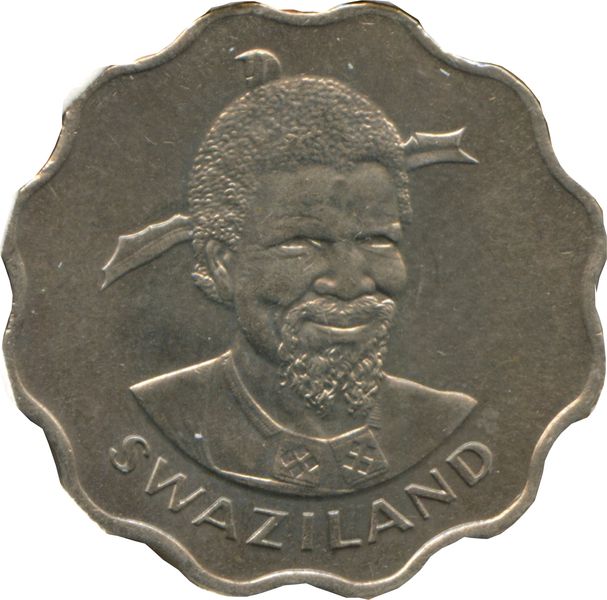 1975 Swaziland Eswatini 20 Cents King Sobhuza II