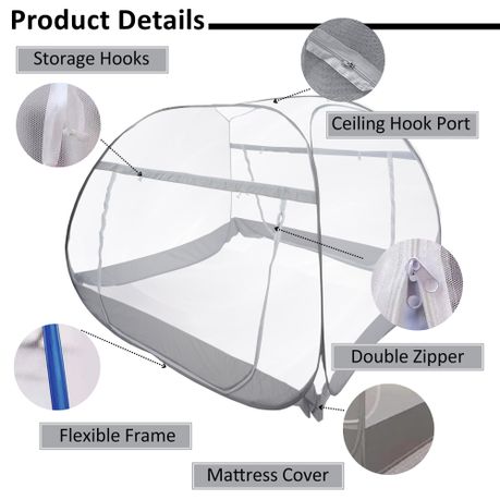 Complete Coverage Pop Up Mosquito Net - 1.8m, Shop Today. Get it Tomorrow!