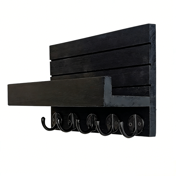 Multifunctional Wooden Wall Mounted Storage Shelf for Home Decor