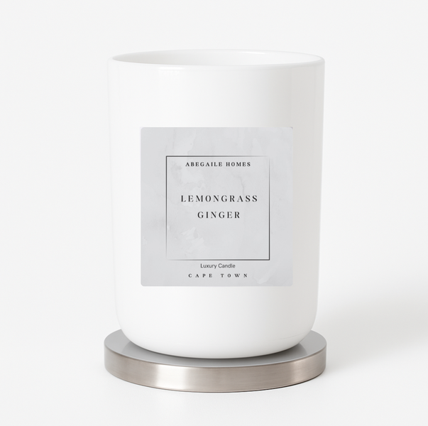 Abegaile Homes Soy Wax Candle - Lemongrass &amp; Ginger
