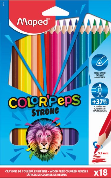 Maped Strong Triangular Colour Pencils Jumbo 12's