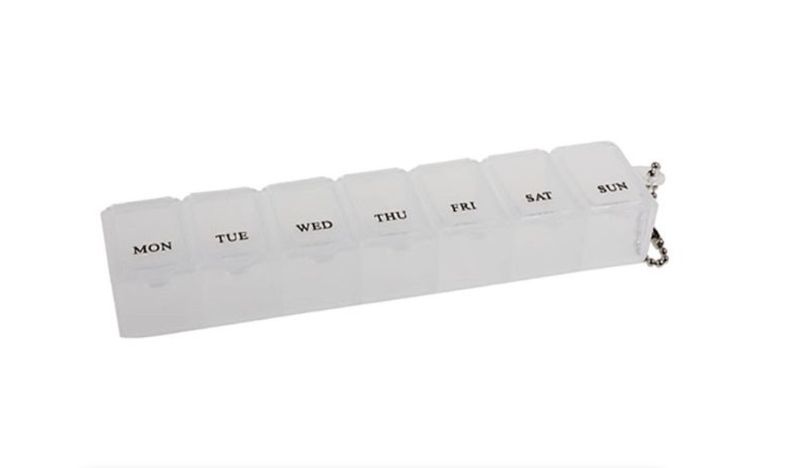 Weekly Pill Box Organizer- Clear