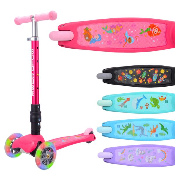 BOLDCUBE Teeny Fold Kids Scooter 3-8 | Foldable Adjustable Flashing Wheels