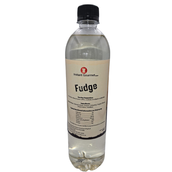 Instant Gourmet Fudge Syrup.