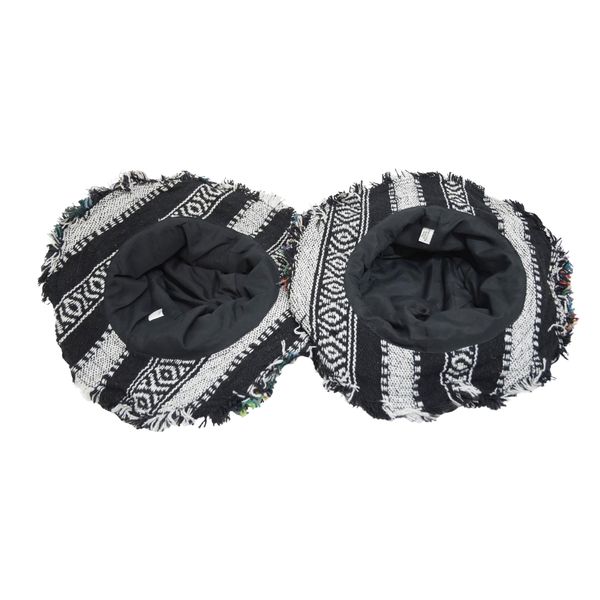SKA Mix Patch Hemp Woven Cotton Hippie Frill Sun Hats