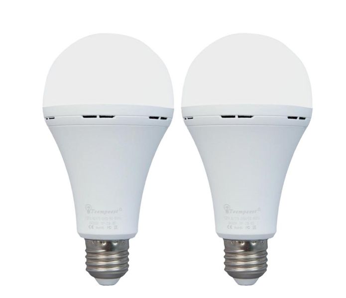 2 Pack 15W E27 Rechargeable Bulb with Built in battery