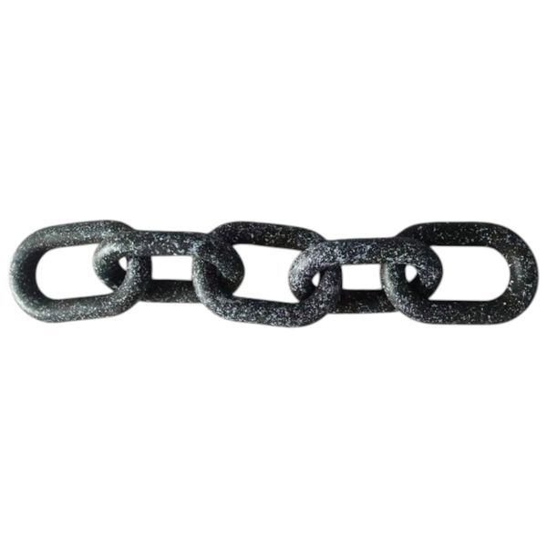 Bohemian Style Decorative Wooden Chain Link Ornament -White/Black