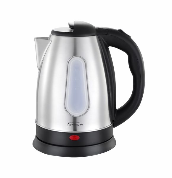 Sunbeam Silver Stainless Steel 1.8 L Kettle Model Number SSK-110B.