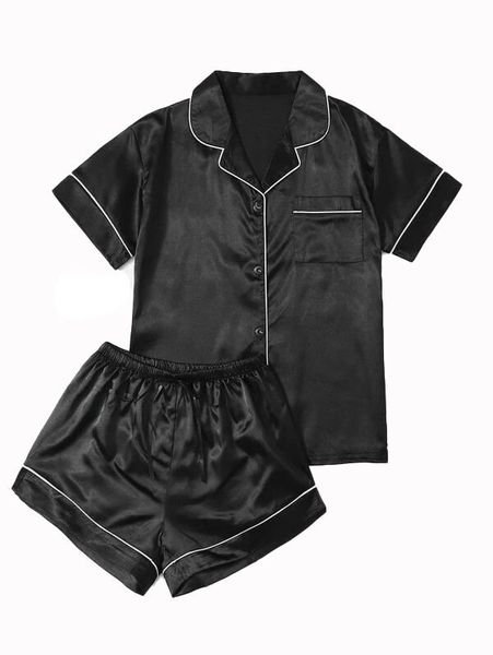 Satin Sexy Comfortable Pyjamas - Black | Shop Today. Get it Tomorrow ...