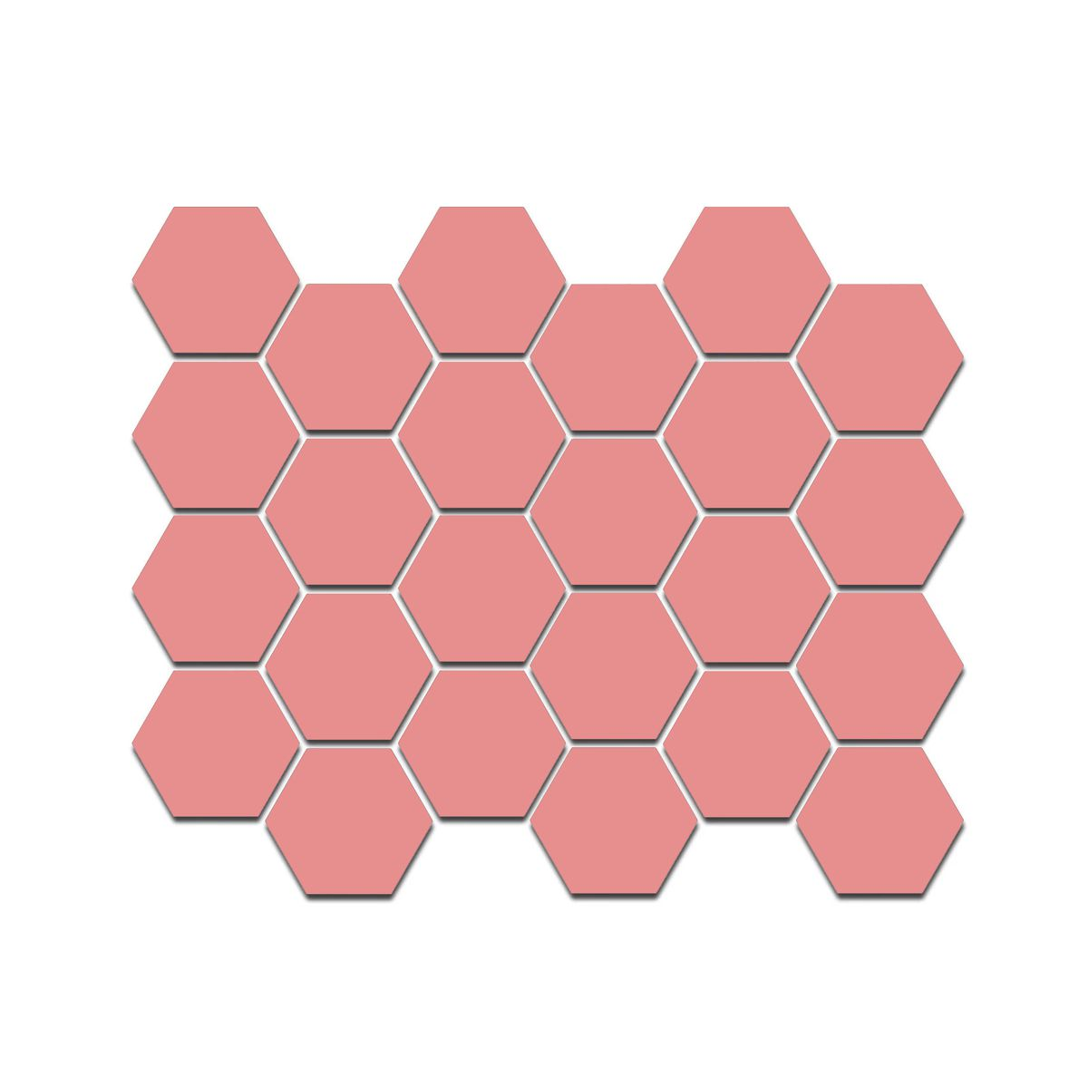 Set of 24 Hexagon Shape Acrylic Mirrors Wall Sticker Rose Gold Buy Online in South Africa