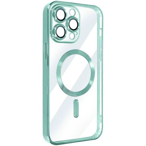 L.V.M MagSafe Case for iPhone 14 Pro Max Silicone Camera Chrome Silver