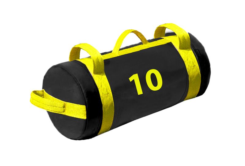 Gym Sand Bag/ Core Bag With Yellow Handles 10 and 12.5kg