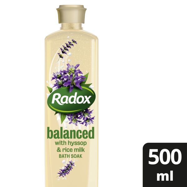 Radox Feel Balanced Rice Milk and Hyssop Foaming Bubble Bath 500ml