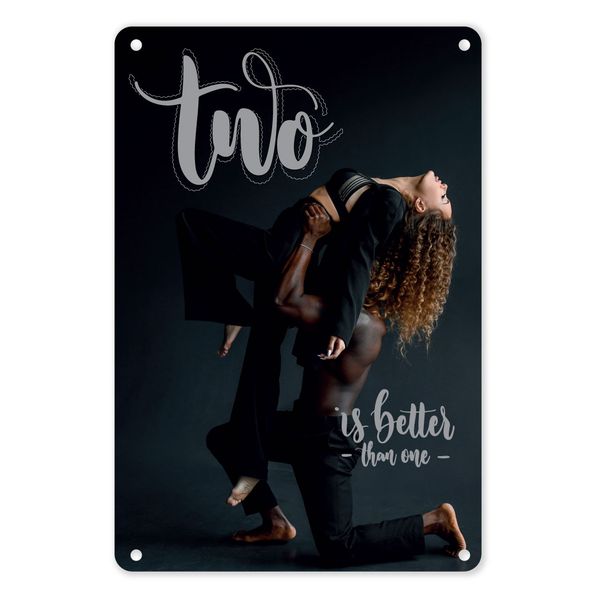 A4 Metal/Tin Poster - Two is Better Than One | Dance Partner Wall Art