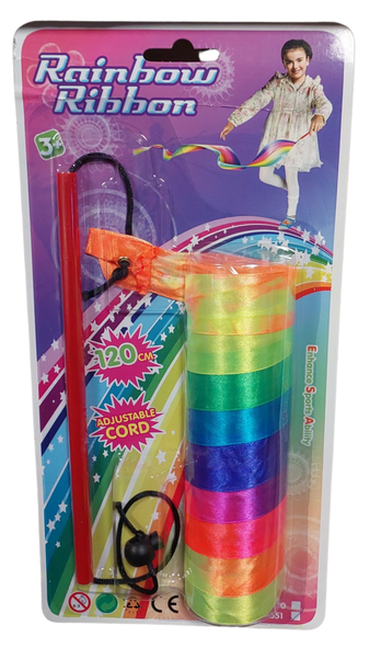 Twirly Rainbow Ribbon for Dancing or Just for Fun