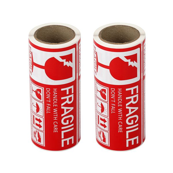 Permanent self-adhesive Easy Tear Fragile Sticker X 2 (FGS-130-70-250X2