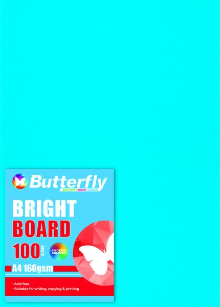Butterfly A4 Bright Board 100s - Blue
