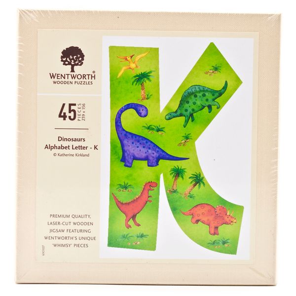 Dinosaurs Letter K - 45 Piece Kids Alphabet Wood image