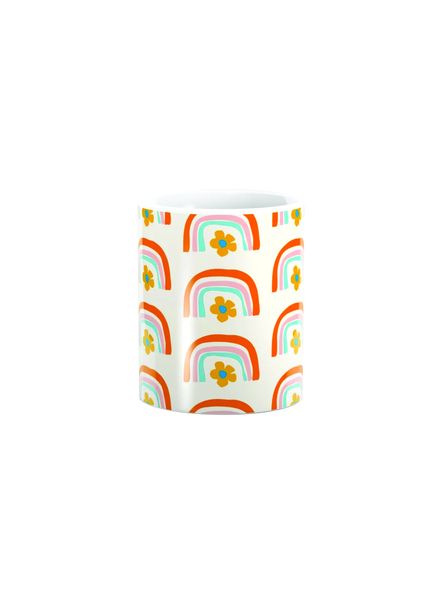 PepperSt Mug - Flowers and Rainbow