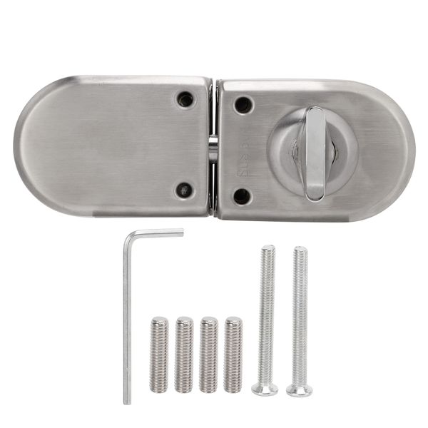 Oval double-opening glass door lock