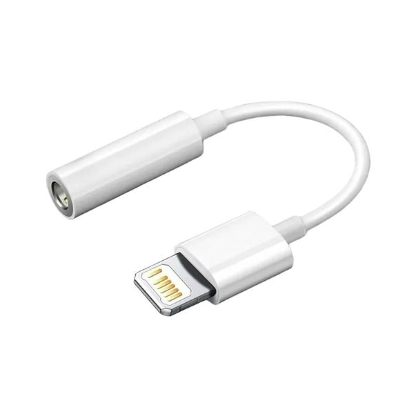 Lightning to 3.5mm Cable 1.2m Black Compatible with iPhone 14-11/XS/XR/X