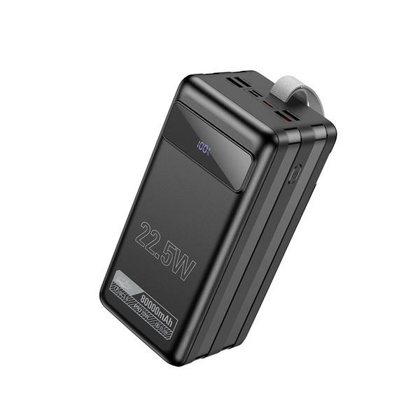 80000mAh Fast Charging Power Bank With LED Display &amp; Flashlight DB50 black