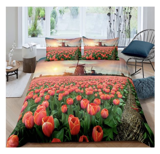3D Printed Tulip Cover Set - Red/Green