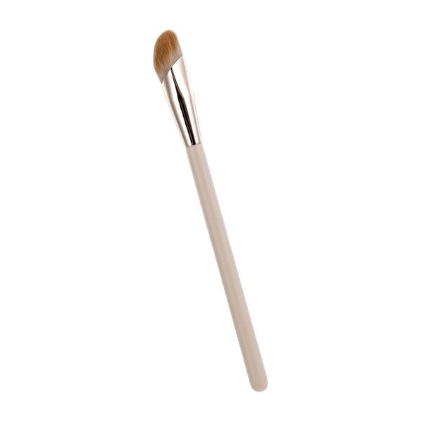 Small Angled Eyeshadow Blending Brush With Soft Bristles - Gold &amp; Nude