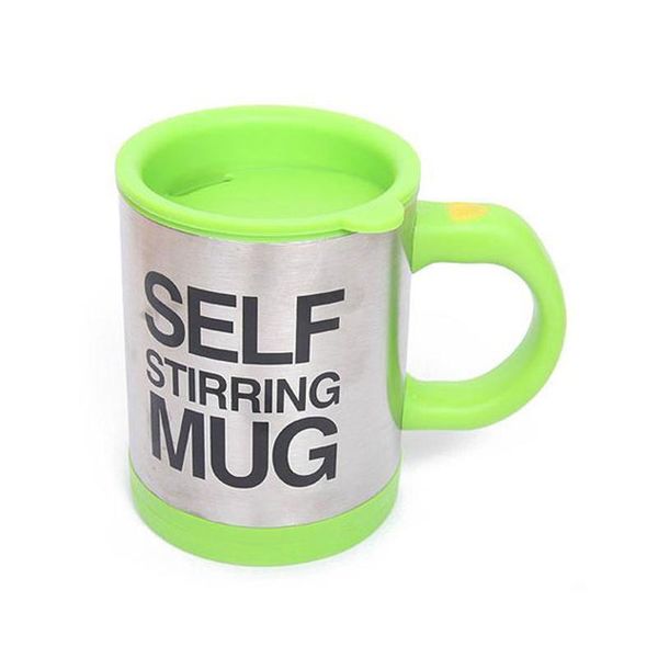 400ml Stainless Steel Automatic Self Stirring Mug Coffee - Light Green