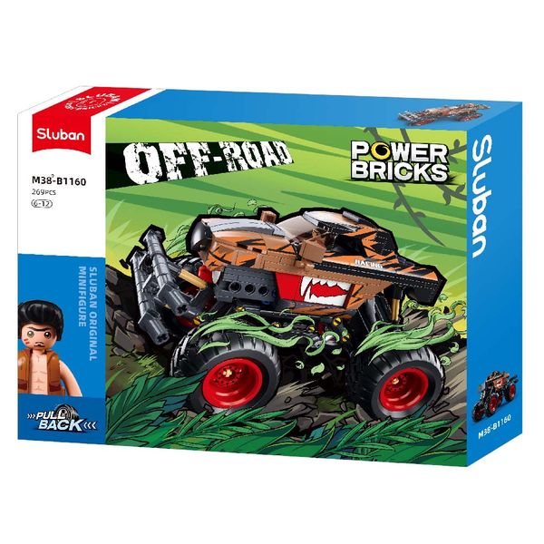 Sluban Building Set: Pull Back PowerBricks - Off Road Vehicle - 269 Piece