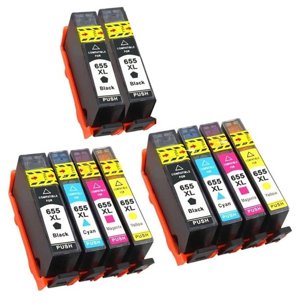 HP 655 XL Twin Multipack + 2 Extra Black Ink Cartridges - Compatible