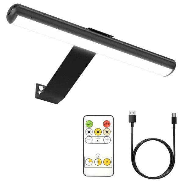 Wall-Mounted Lamp With Remote Control - Black